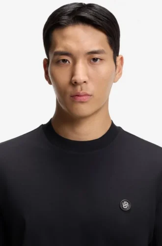 Mercerized-cotton T-shirt with Double B monogram