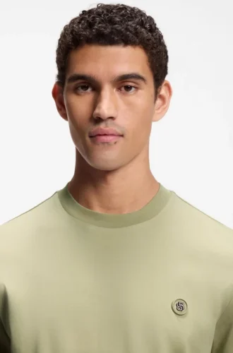 Mercerized-cotton T-shirt with Double B monogram
