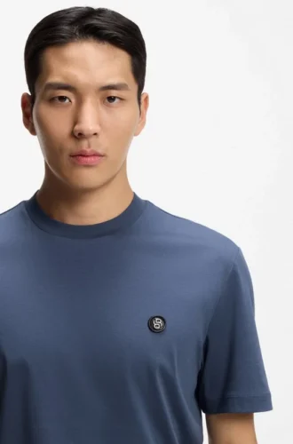 Mercerized-cotton T-shirt with Double B monogram