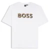 Mercerized-cotton T-shirt with logo artwork