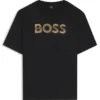Mercerized-cotton T-shirt with logo artwork