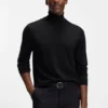 Merino-wool rollneck sweater in a slim fit