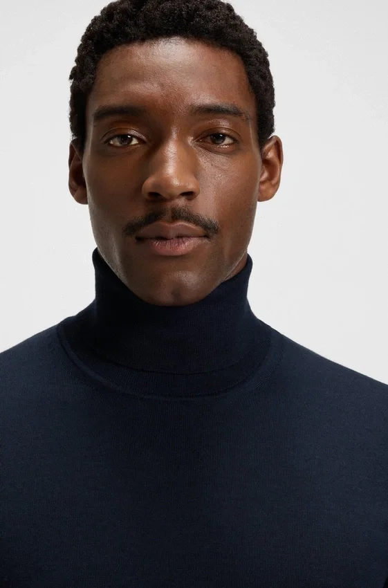 Merino-wool rollneck sweater in a slim fit Merino-wool rollneck sweater in a slim fit