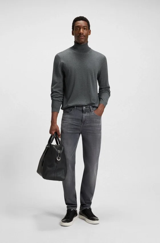 Merino-wool rollneck sweater in a slim fit Merino-wool rollneck sweater in a slim fit