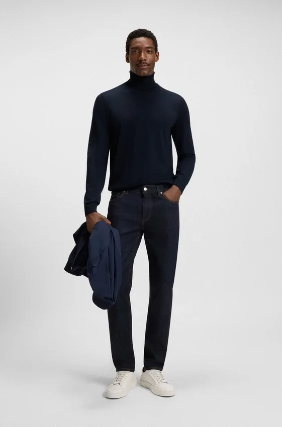 Merino-wool rollneck sweater in a slim fit Merino-wool rollneck sweater in a slim fit