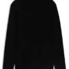 Merino wool turtleneck sweater with embroidered logo