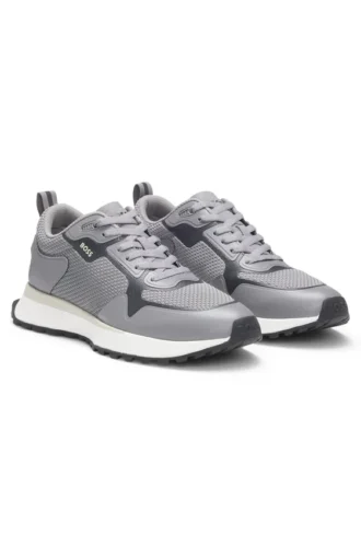 Mesh-detail trainers in mixed materials