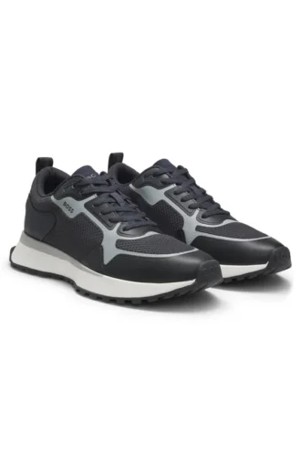 Mesh-detail trainers in mixed materials