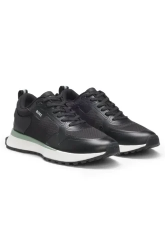 Mesh-detail trainers in mixed materials