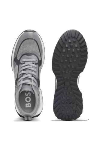 Mesh-detail trainers in mixed materials