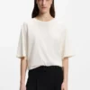 Mesh-insert T-shirt in cotton jersey
