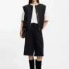 Mesh-insert T-shirt in cotton jersey