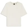 Mesh-insert T-shirt in cotton jersey