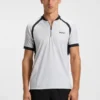 Mesh-jersey slim-fit polo shirt with zip neck