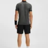 Mesh-jersey slim-fit polo shirt with zip neck