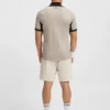 Mesh-jersey slim-fit polo shirt with zip neck