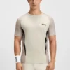 Mesh-jersey slim-fit T-shirt with colour-blocking