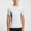 Mesh-jersey slim-fit T-shirt with colour-blocking