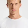 Mesh-jersey slim-fit T-shirt with colour-blocking