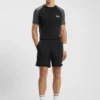 Mesh-jersey slim-fit T-shirt with colour-blocking