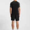 Mesh-jersey slim-fit T-shirt with colour-blocking