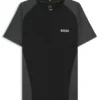 Mesh-jersey slim-fit T-shirt with colour-blocking
