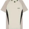 Mesh-jersey slim-fit T-shirt with colour-blocking