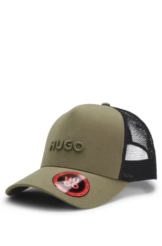 Mesh-panel cap in cotton twill