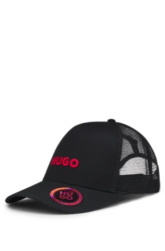 Mesh-panel cap in cotton twill