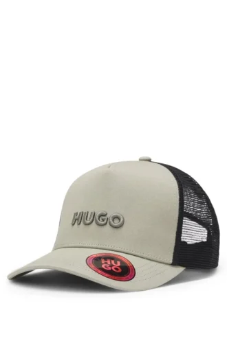 Mesh-panel cap in cotton twill