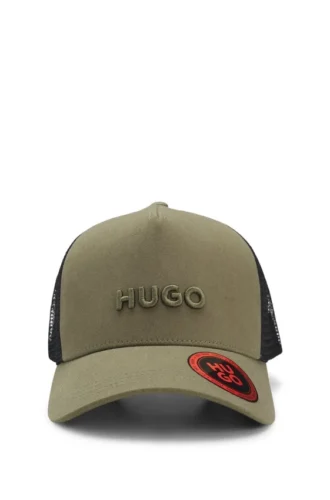 Mesh-panel cap in cotton twill