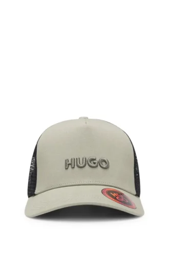 Mesh-panel cap in cotton twill