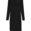 Mesh-panel dress in a slim fit