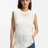 Mesh-structure top in cotton