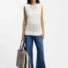 Mesh-structure top in cotton