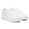 Mesh-trim trainers in faux leather Mesh-trim trainers in faux leather