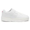 Mesh-trim trainers in faux leather Mesh-trim trainers in faux leather