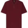 Micro-pattern polo shirt in mercerised cotton Micro-pattern polo shirt in mercerised cotton