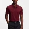 Micro-pattern polo shirt in mercerised cotton Micro-pattern polo shirt in mercerised cotton