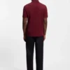 Micro-pattern polo shirt in mercerised cotton Micro-pattern polo shirt in mercerised cotton