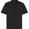 Micro-pattern polo shirt in mercerised cotton Micro-pattern polo shirt in mercerised cotton