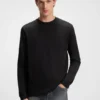 Micro-pattern T-shirt in mercerised cotton