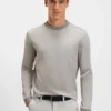 Micro-pattern T-shirt in mercerised cotton