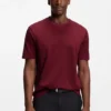 Micro-pattern T-shirt in mercerised cotton