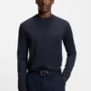 Micro-pattern T-shirt in mercerised cotton