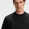 Micro-pattern T-shirt in mercerised cotton