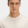 Micro-pattern T-shirt in mercerised cotton