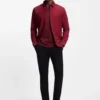 Micro-pattern T-shirt in mercerised cotton