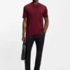 Micro-pattern T-shirt in mercerised cotton