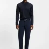 Micro-pattern T-shirt in mercerised cotton